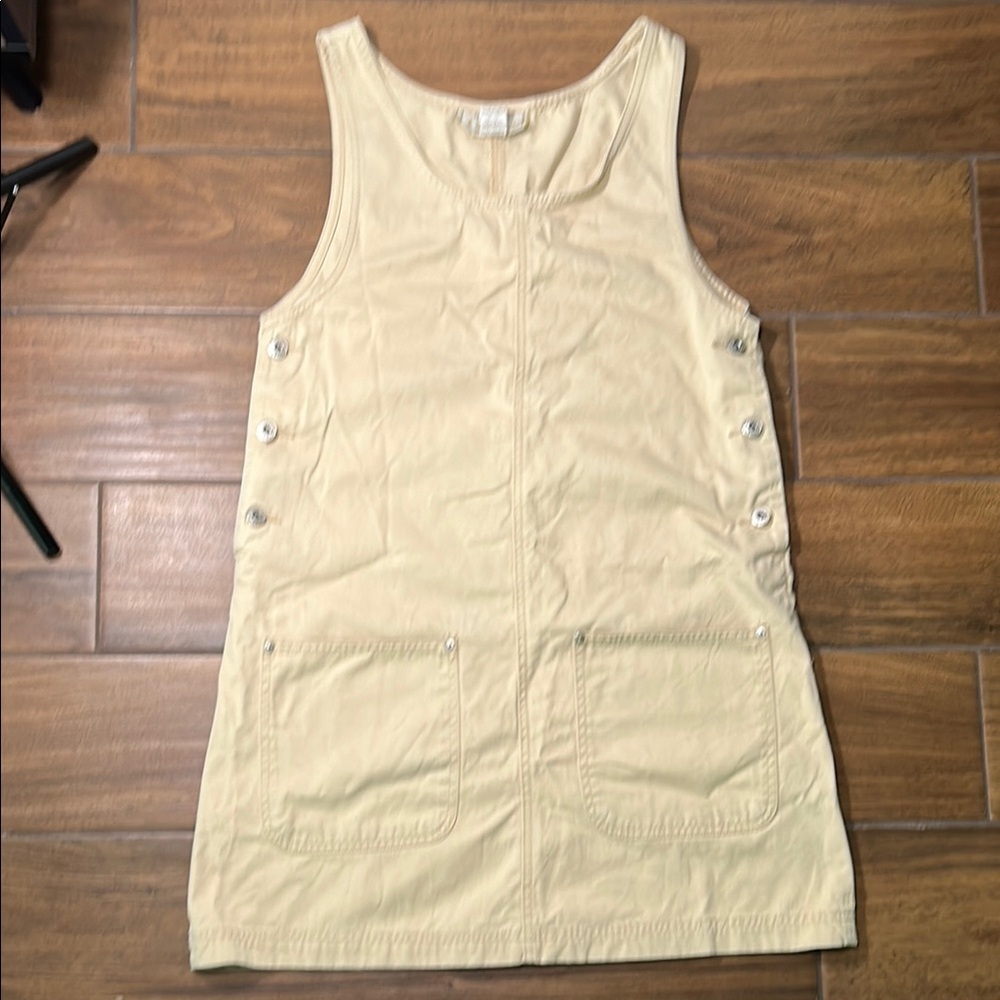 Vintage tan women’s dress jumper. Campagnie Internationale Express brand size sm